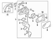 Audi Door Mirror Trim Ring - Genuine Audi 80B8571109B9