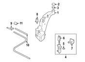 Audi Headlight Washer Hose Connector - Genuine Audi 811955873
