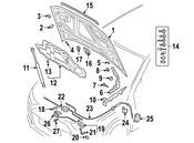 Audi Hood Hinge - Genuine Audi 83A823301