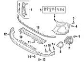 Audi Grille Molding - Genuine Audi 83A853054A1RR