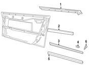 Audi Door Molding Clip - Genuine Audi 8D0853909B