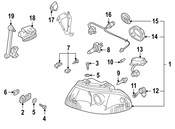 Audi Headlight Bulb Cap - Genuine Audi 8D0941159E