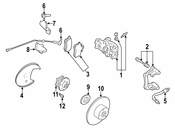 Audi VW ABS Wheel Speed Sensor Bracket - Genuine Audi VW 8E0614193