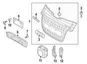 Audi Grille Molding - Genuine Audi 8K0807233H