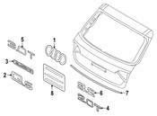 Audi Hatch Emblem - Genuine Audi 8R08537432ZZ