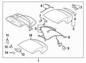 Audi Headliner Hardware Kit - Genuine Audi 8S7898051