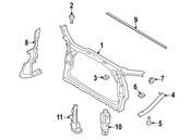 Audi Radiator Support Air Deflector - Genuine Audi 8T0121284T