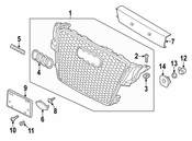 Audi Grille Molding - Genuine Audi 8T0807155