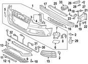 Audi Grille Molding - Genuine Audi 8T0807217D01C