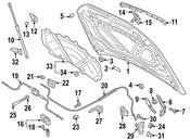 Audi Hood Hinge - Genuine Audi 8U0823302