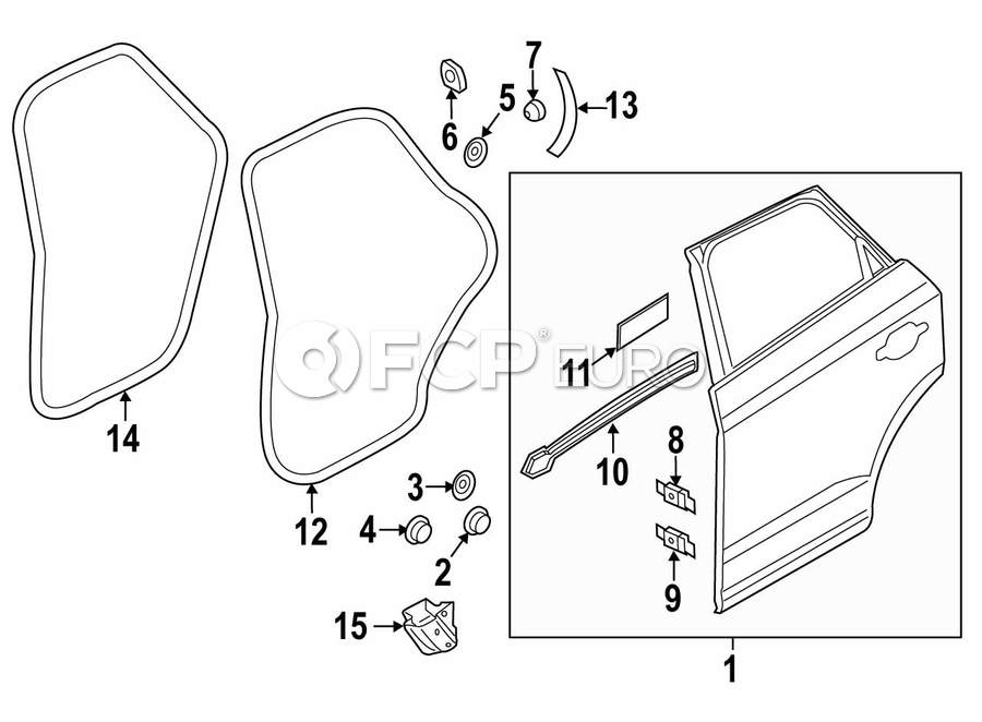 Rear Door Seal Retainer Plate Left Right Set 2pcs For 2007-2012 Nissan