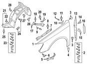 Audi Fender Brace - Genuine Audi 8V0821184A