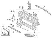 Audi Grille Molding - Genuine Audi 8V5853037C