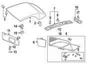 Audi Headliner Hardware Kit - Genuine Audi 8V7898026