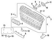 Audi Grille Molding - Genuine Audi 8W0807287ARU6