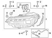 Audi High Intensity Discharge Headlight Control Module Bolt - Genuine Audi 8W0941099