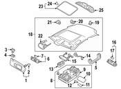 Audi Headliner Clip - Genuine Audi 8X0867633