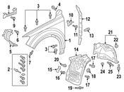 Audi VW Fender Support Bolt - Genuine Audi VW N91165201