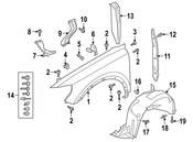 Audi Fender Bolt - Genuine Audi N91195801