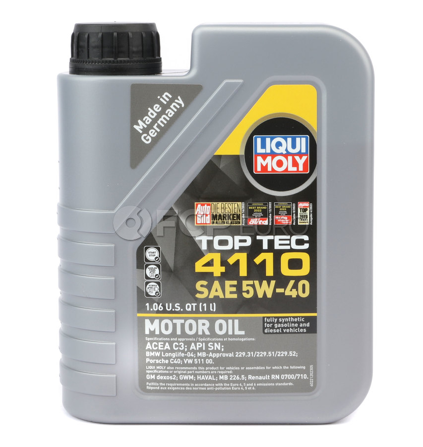 5W40 Top Tec 4110 Engine Oil (1 Liter) - Liqui Moly 22120 | FCP Euro