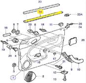 Saab Door Window Belt Weather Strip - Genuine Saab 4636122