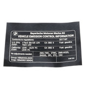 BMW Emission Label - Genuine BMW 71228067224