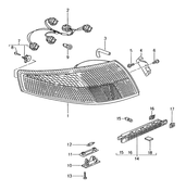 Porsche Tail Light Bracket - Genuine Porsche 99663146501