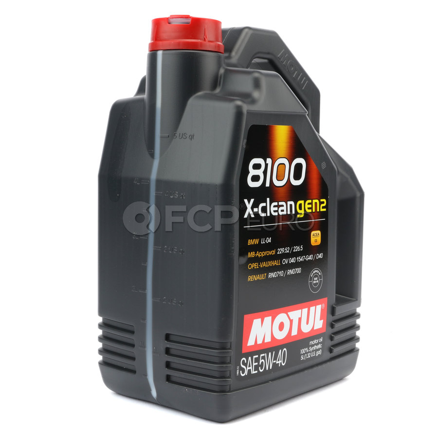 8100 X-CLEAN GEN2 5W-40 Engine Oil (5 Liter) - Motul 109762 | FCP Euro