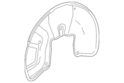 Mercedes Brake Dust Shield -  Genuine Mercedes 1664210220