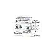 VW Tire Label - Genuine VW 1K0010459D