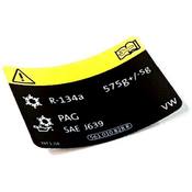 VW A/C System Information Label - Genuine VW 561010828R