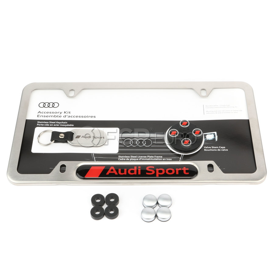 Audi Sport License Plate Frame - Genuine Audi ZAW071801T | FCP Euro