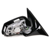 BMW Outside Mirror W-Out Glass Heated Right (Gloss Black) - Genuine BMW 51167283624