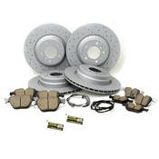 BMW Drilled Brake Kit - Zimmermann/Akebono 34116855000KTFR13