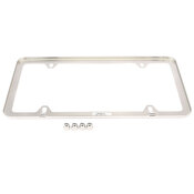 Volvo License Plate Frame (Silver with Black Logo) - Genuine Volvo 8640262