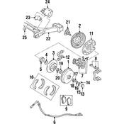 VW Drum Brake Shoe Rear (Jetta) - Genuine VW Audi 1H0698071