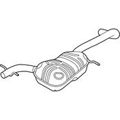 Volkswagen Exhaust Muffler - Genuine VW 5C3253209Q