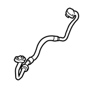 Audi VW A/C Refrigerant Hose Front (Q7 Touareg) - Genuine VW Audi 7L6820744BR