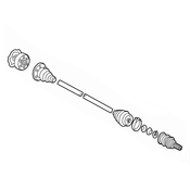 VW CV Axle Assembly - Genuine VW 8E0501203BX