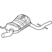 Volkswagen Exhaust Muffler - Genuine Volkswagen 5C6253209AE