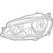 Volkswagen Headlight Assembly - Genuine VW 5GM941005E