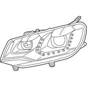 VW Headlight - Genuine VW 7P1941752A