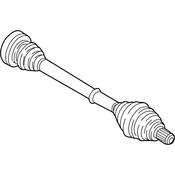 Audi CV Axle Assembly Rear Left (TT Quattro) - Genuine VW Audi 3C0501203FX