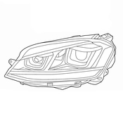 Volkswagen Headlight - Genuine VW 5GM941753D