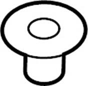 Audi VW Center High Mount Stop Light Grommet - Genuine Audi VW 8T8945243A