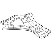 Audi VW Suspension Control Arm Heat Shield - Genuine Audi VW 1EA407117C