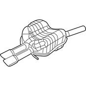 Volkswagen Exhaust Muffler - Genuine Volkswagen 5C6253609C