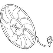 Volkswagen Engine Cooling Fan Shroud - Genuine VW 5QM121203M
