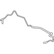 VW Engine Coolant Recovery Tank Hose - Genuine VW 7P6122447AF