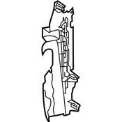 Volkswagen Radiator Support Air Deflector - Genuine VW 17A121284J